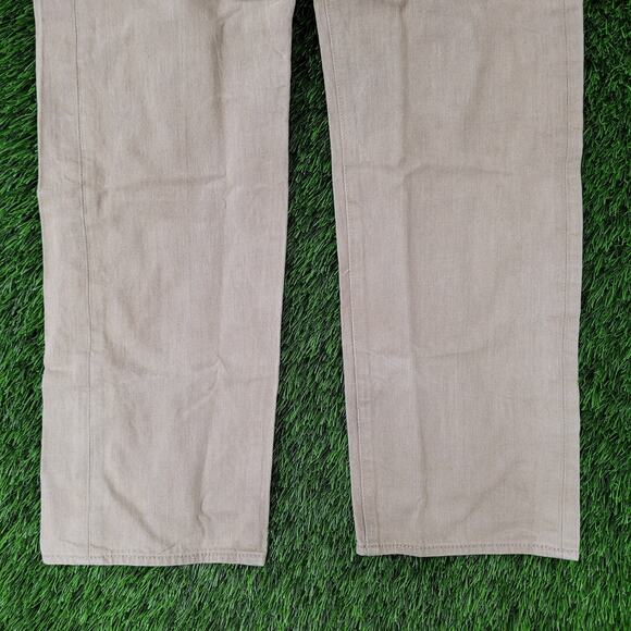 LEVIS 501 Button-Fly Straight Jeans 35x32 Beige - Picture 15 of 16